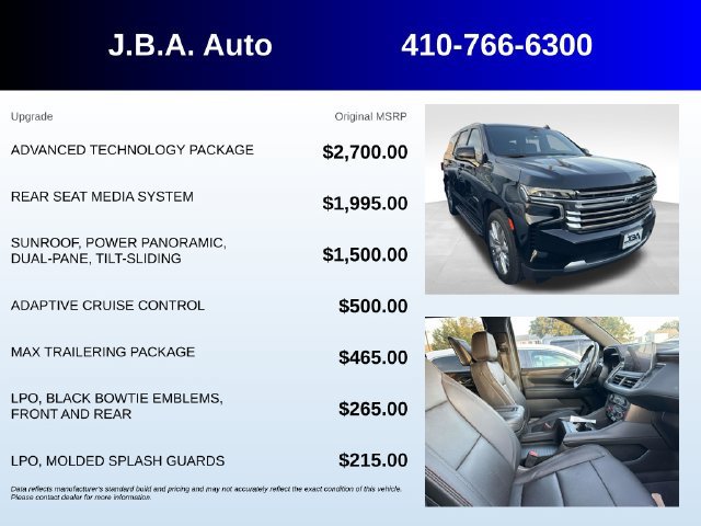 Used 2023 Chevrolet Tahoe High Country w/ Advanced Technology Package AWD/4WD image 5