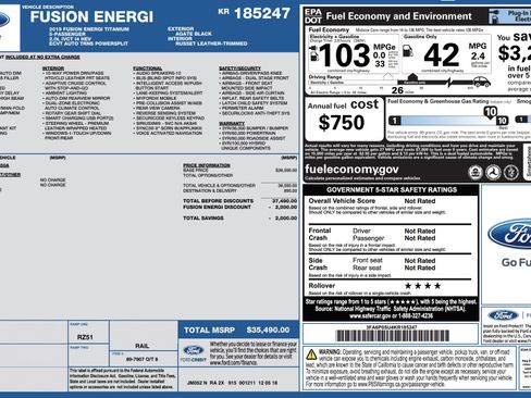 Used 2019 Ford Fusion Energi Titanium image 3