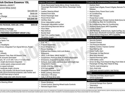 Used 2020 Buick Enclave Essence w/ Trailering Package, 5000 lbs. image 8
