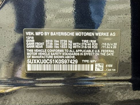 Used 2019 BMW X6 sDrive35i w/ M Sport Package image 44