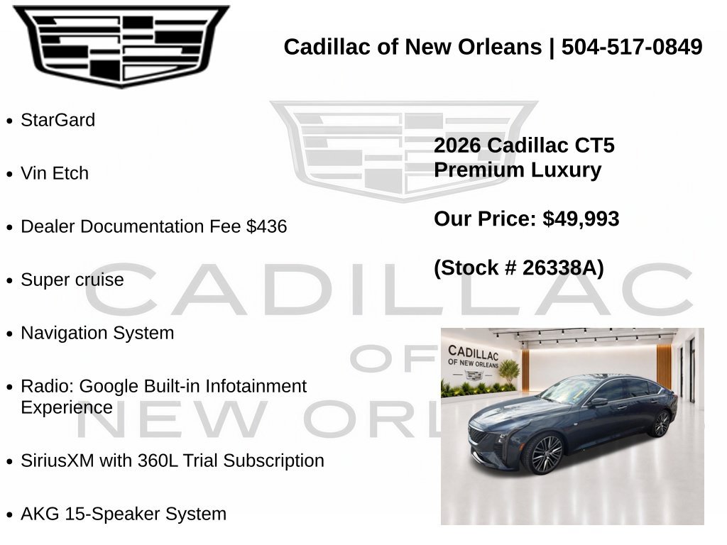 Used 2026 Cadillac CT5 Premium Luxury RWD image 7