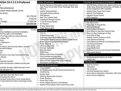 Used 2025 MAZDA CX-5 AWD 2.5 S w/ Preferred Package image 35