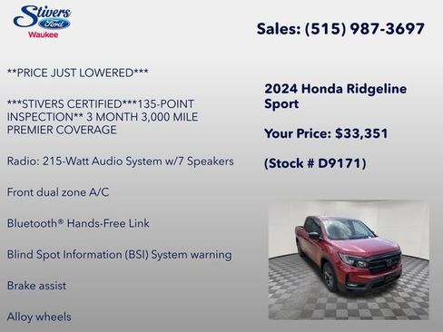 Used 2024 Honda Ridgeline Sport image 8