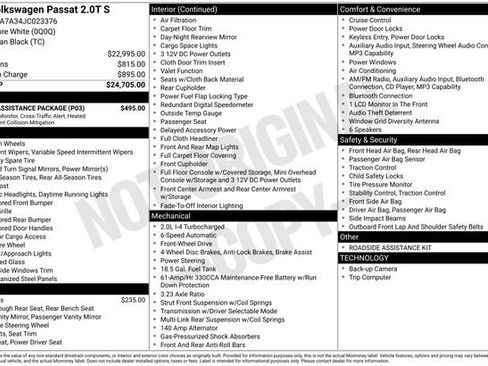 Used 2018 Volkswagen Passat 2.0T S w/ Driver Assistance Package FWD image 2