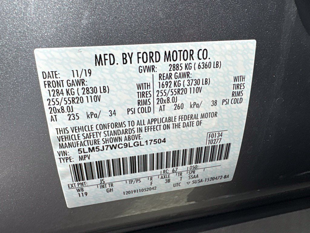 Used 2020 Lincoln Aviator Reserve w/ Equipment Group 201A RWD image 22