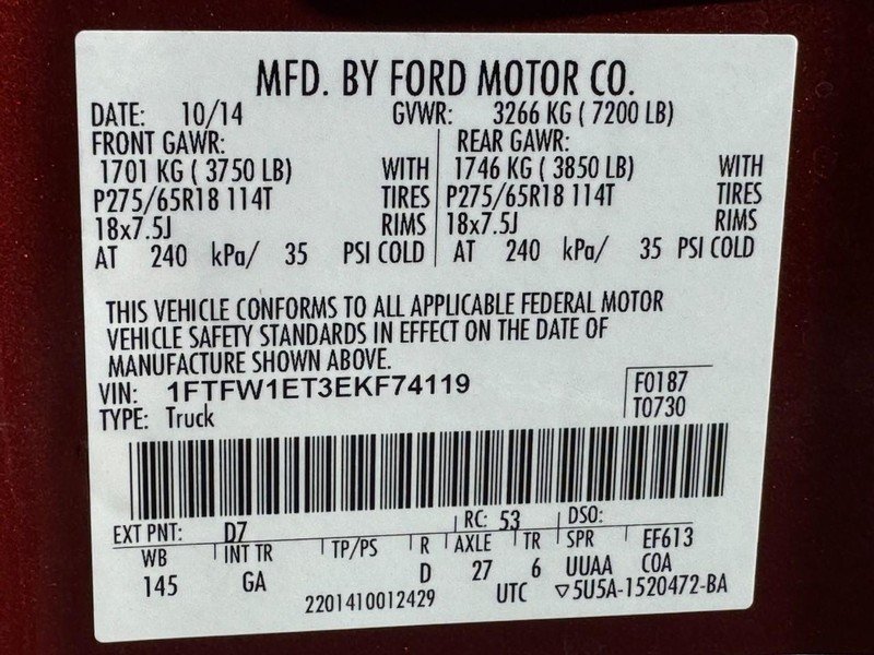 Used 2014 Ford F150 XLT w/ Equipment Group 302A Luxury AWD/4WD image 22