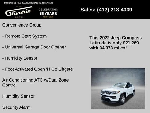 Used 2022 Jeep Compass Latitude w/ Convenience Group AWD/4WD image 16