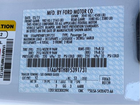 Used 2015 Ford Mustang Premium w/ 50 Years Appearance Package image 25