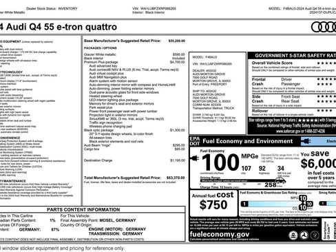 Used 2024 Audi Q4 e-tron Premium Plus w/ Premium Plus image 2