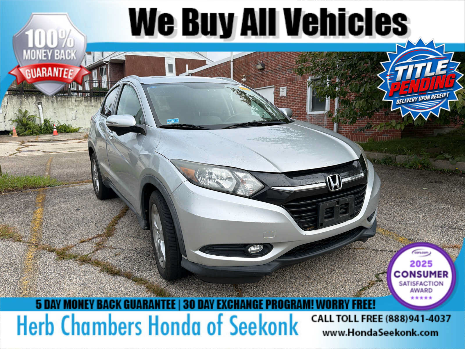 Used 2016 Honda HR-V EX-L image 1