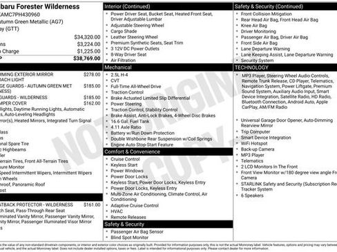 Certified 2023 Subaru Forester Wilderness AWD/4WD image 37