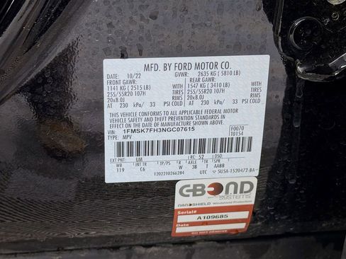 Used 2022 Ford Explorer Limited w/ Equipment Group 301A image 34