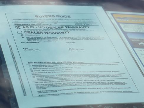 Used 2017 Ford F150 Raptor w/ Equipment Group 802A Luxury image 61