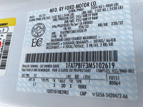 Used 2021 Ford Mustang GT Premium w/ California Special Package RWD image 60