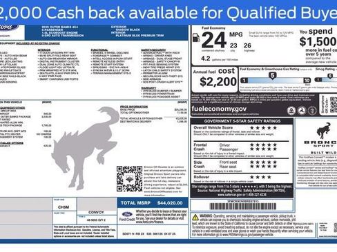 New 2025 Ford Bronco Sport Outer Banks w/ Sasquatch Outer Banks Package image 5