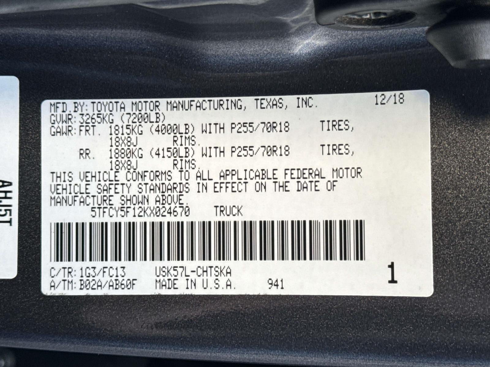 Used 2019 Toyota Tundra SR5 w/ SR5 Upgrade Package AWD/4WD image 30