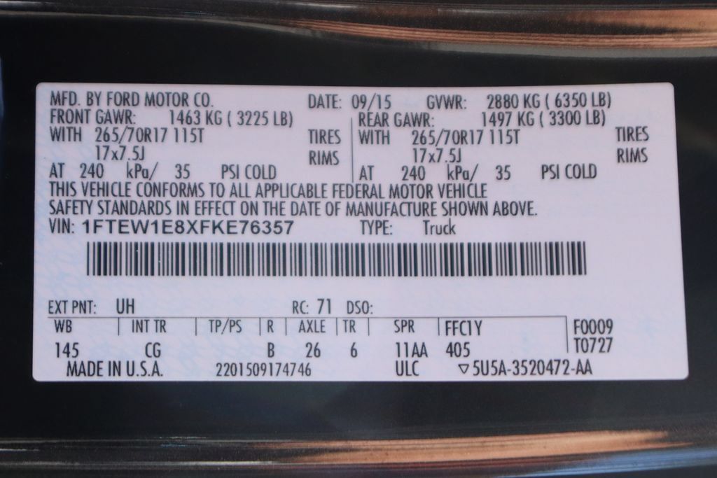 Used 2015 Ford F150 XL w/ Equipment Group 101A Mid AWD/4WD image 53