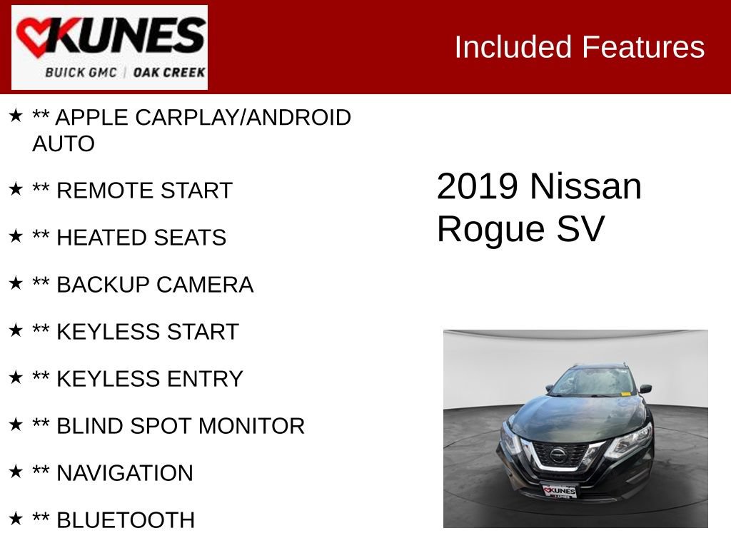 Used 2019 Nissan Rogue SV AWD/4WD image 2