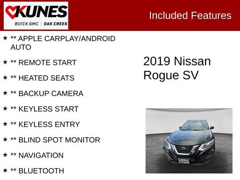 Used 2019 Nissan Rogue SV AWD/4WD image 2