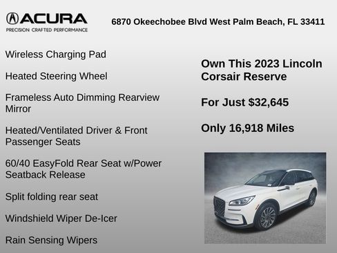 Used 2023 Lincoln Corsair Reserve w/ Equipment Group 201A FWD image 30
