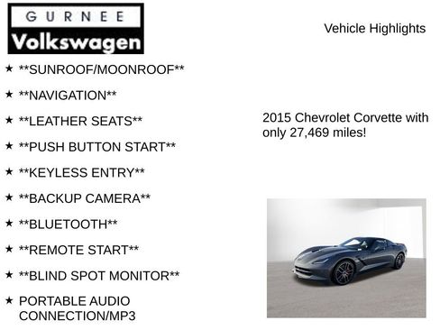 Used 2015 Chevrolet Corvette Stingray Coupe w/ Carbon Flash Badge Package image 8