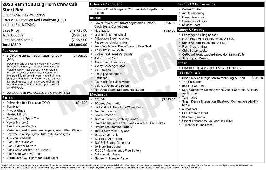 Used 2023 RAM 1500 Big Horn AWD/4WD image 3