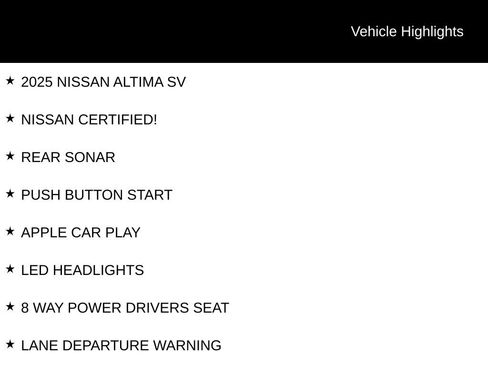 Certified 2025 Nissan Altima 2.5 SV FWD image 6