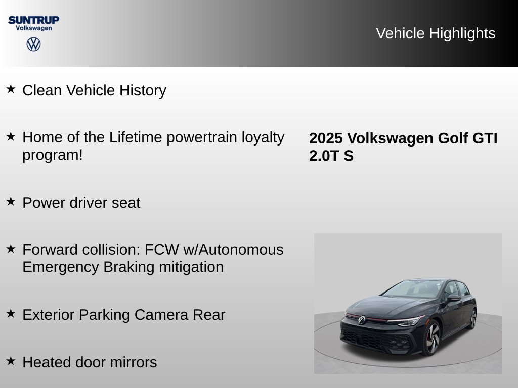 Used 2025 Volkswagen GTI S FWD image 8
