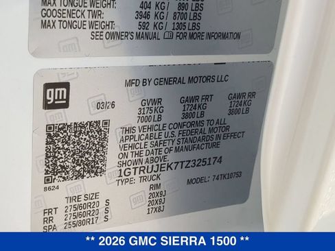 New 2026 GMC Sierra 1500 Elevation AWD/4WD image 25