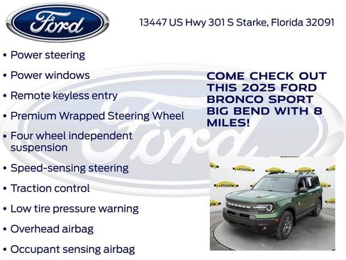 New 2025 Ford Bronco Sport Big Bend w/ Convenience Package image 20