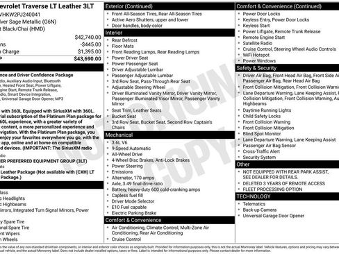 Used 2023 Chevrolet Traverse LT AWD/4WD image 6