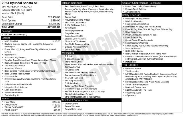 Certified 2023 Hyundai Sonata SE FWD image 22