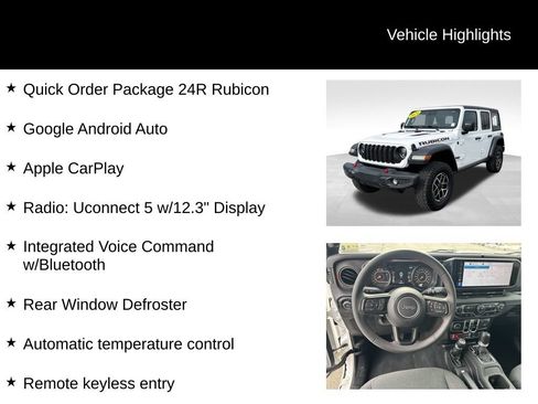 Used 2024 Jeep Wrangler Unlimited Rubicon AWD/4WD image 9