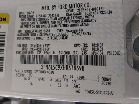 Used 2017 Lincoln MKZ Select FWD image 33