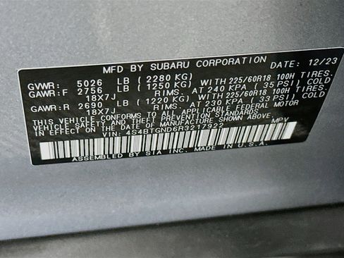 Used 2024 Subaru Outback Limited XT AWD/4WD image 12