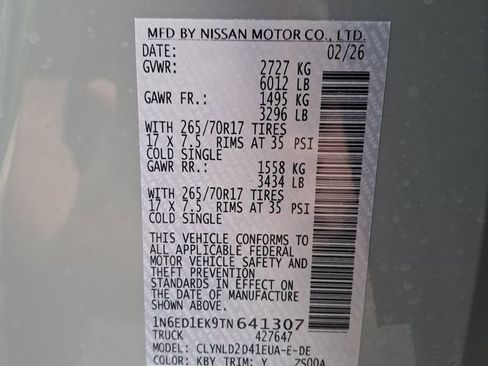 New 2026 Nissan Frontier PRO-4X w/ Pro Premium Package image 31