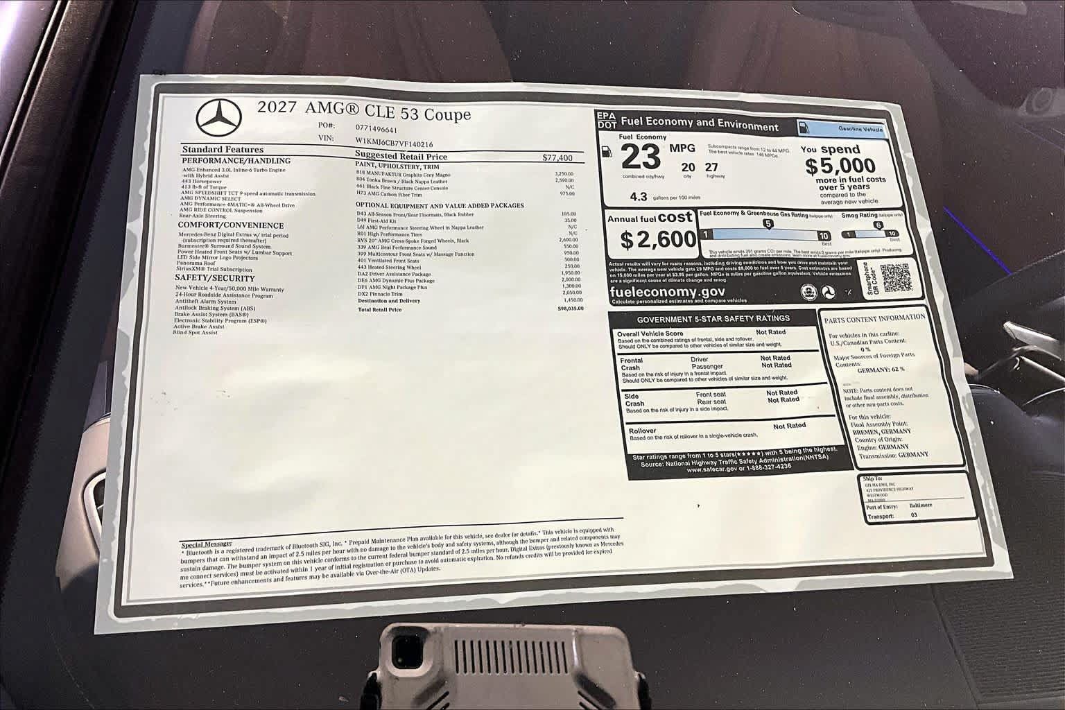 New 2027 Mercedes-Benz CLE 53 AMG 4MATIC Coupe image 18