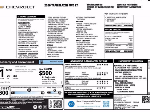 Used 2026 Chevrolet TrailBlazer LT FWD image 5