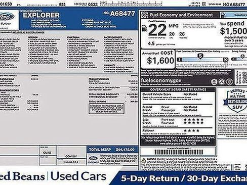 Certified 2022 Ford Explorer XLT w/ Equipment Group 202A image 37
