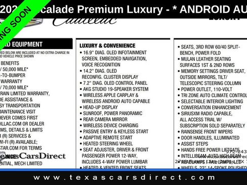 Used 2021 Cadillac Escalade Premium Luxury AWD/4WD image 3