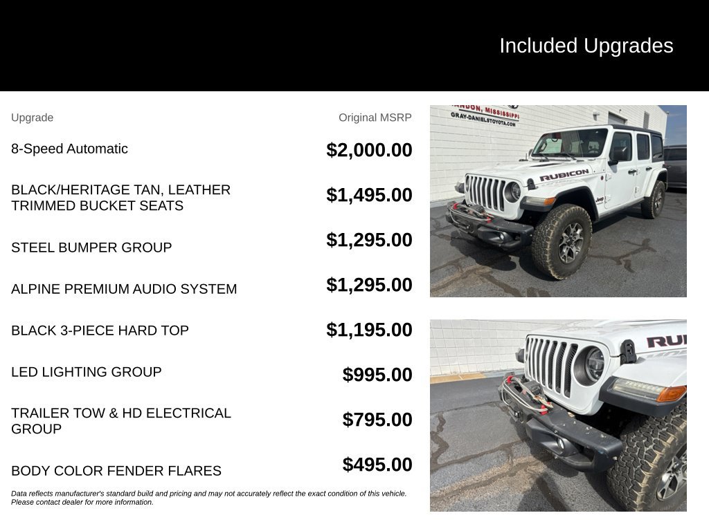 Used 2018 Jeep Wrangler Unlimited Rubicon w/ Steel Bumper Group AWD/4WD image 7