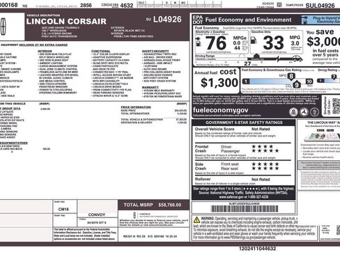 Used 2025 Lincoln Corsair Grand Touring w/ Equipment Group 301A AWD/4WD image 13