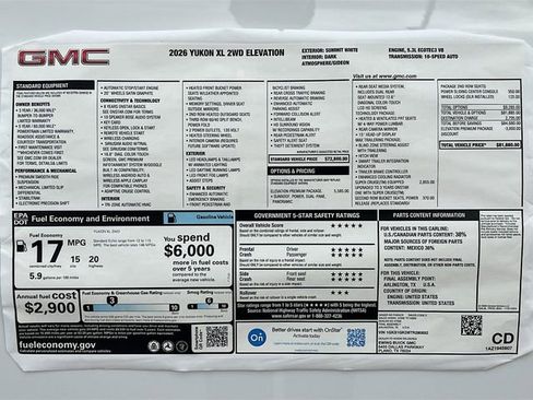 New 2026 GMC Yukon XL Elevation w/ Elevation Premium Package image 21