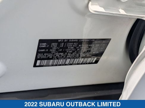 Certified 2022 Subaru Outback Limited AWD/4WD image 40