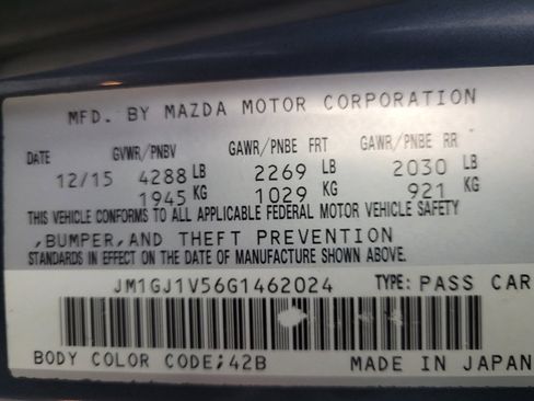 Used 2016 MAZDA MAZDA6 Touring image 33