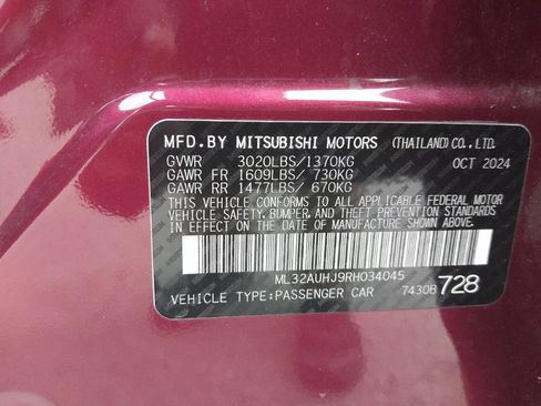 Used 2024 Mitsubishi Mirage ES FWD image 33