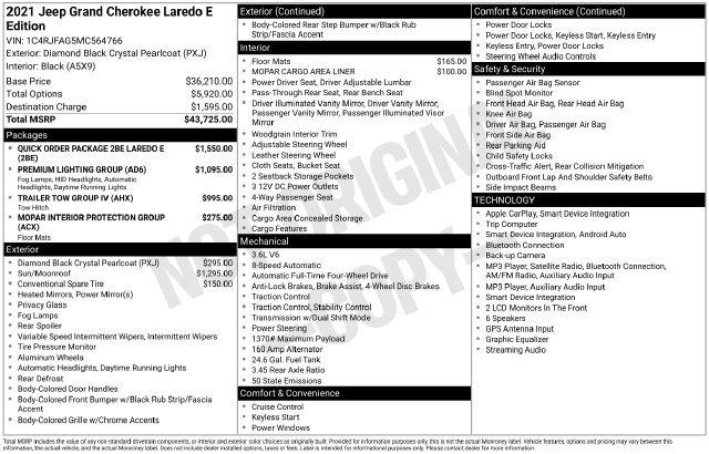 Used 2021 Jeep Grand Cherokee Laredo AWD/4WD image 3
