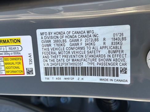 New 2026 Honda Civic Sport image 30