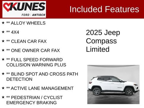Used 2025 Jeep Compass Limited AWD/4WD image 4