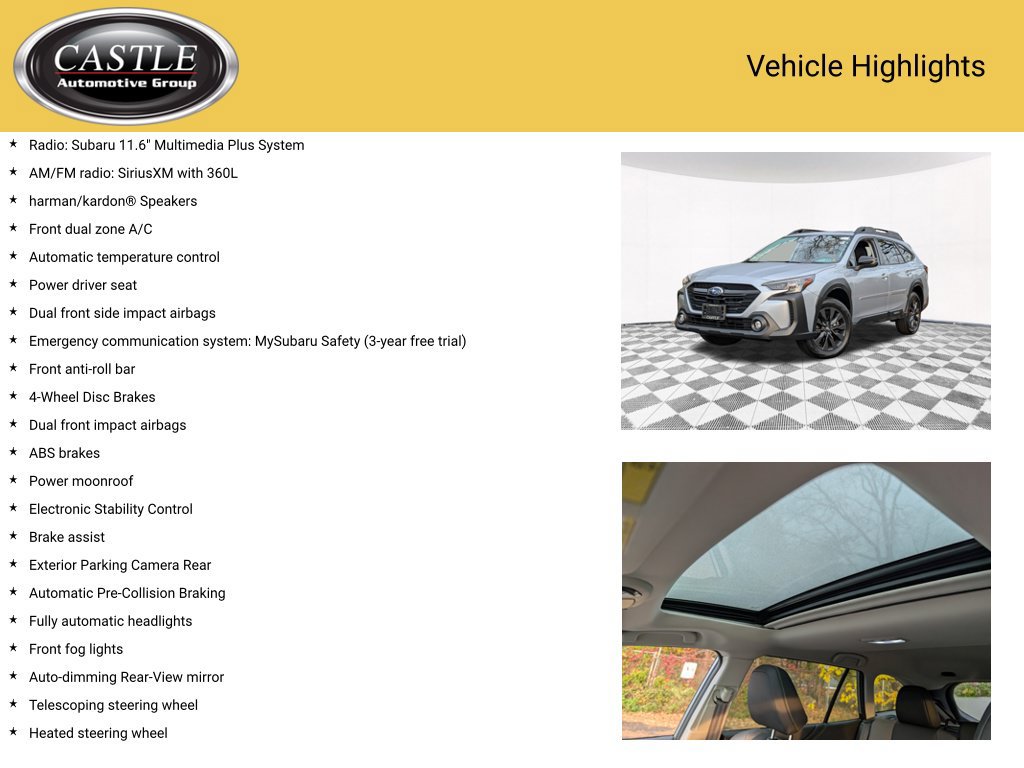 Certified 2025 Subaru Outback Onyx Edition AWD/4WD image 4